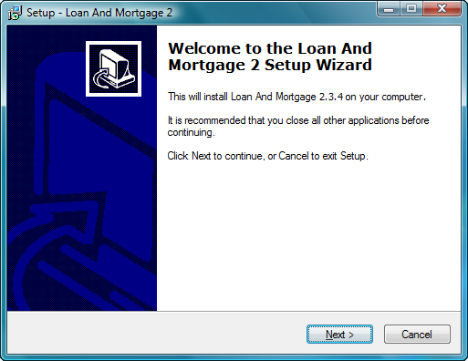 Installation Welcome Screen